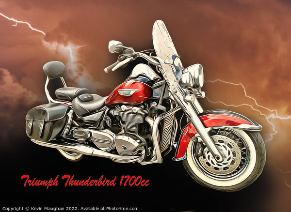 Triumph Thunderbird (Digital Art Version) Picture Board by Kevin Maughan