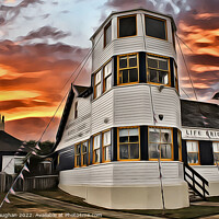 Buy canvas prints of Life Brigade Watch House Tynemouth (Digital Art Image) by Kevin Maughan