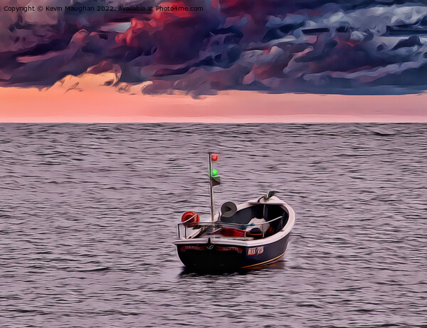 Stormy Skies For Fishing In Tynemouth (Digital Art) Picture Board by Kevin Maughan