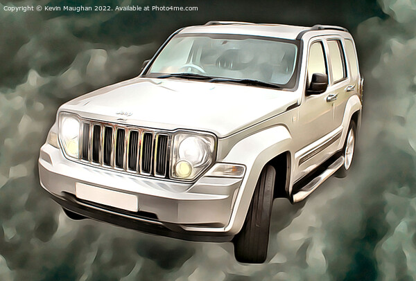 The Majestic Jeep: A Digital Art Masterpiece Picture Board by Kevin Maughan