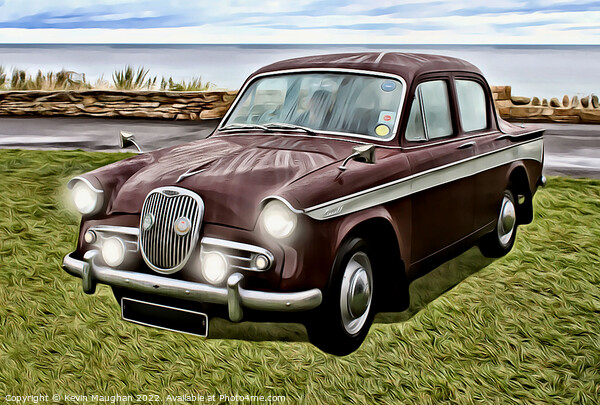 1960 Singer Gazelle Saloon (Digital Art) Picture Board by Kevin Maughan