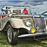 Buy canvas prints of MG Roadster (Digital Art) by Kevin Maughan