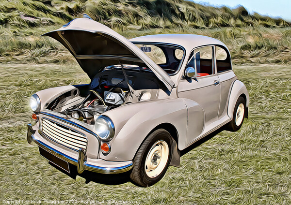 Coastal Classic: The Timeless Morris Minor Picture Board by Kevin Maughan
