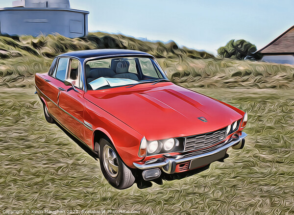1974 Rover 3500 P6 (Digital Art) Picture Board by Kevin Maughan