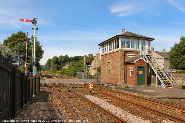 Railway Station & Signal Box In Haydon Bridge Picture Board by Kevin Maughan