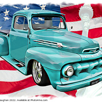Buy canvas prints of Vintage Ford F1 Pickup in Digital Art by Kevin Maughan