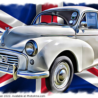 Buy canvas prints of Cream Morris Minor takes center stage at Blyth Car by Kevin Maughan