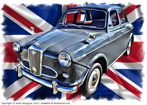 1961 Wolseley (Digital Art) Picture Board by Kevin Maughan