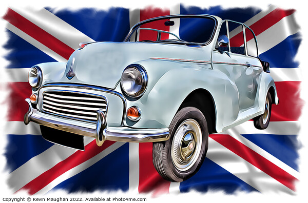 Timeless Elegance: A 1958 Morris Minor Convertible Picture Board by Kevin Maughan