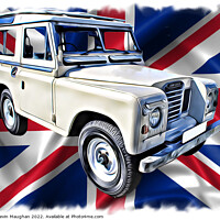 Buy canvas prints of Rugged 1975 Land Rover at Blyth Classic Car Show by Kevin Maughan