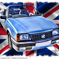 Buy canvas prints of 1986 Vauxhall Cavalier Convertible (Digital Art)  by Kevin Maughan