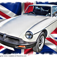 Buy canvas prints of 1978 MG Roadster (Digital Art) by Kevin Maughan