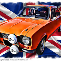Buy canvas prints of 1971 Ford Escort (Digital Art) by Kevin Maughan
