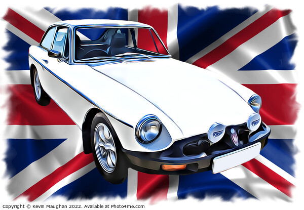 1973 MG Sports Car (Digital Art) Picture Board by Kevin Maughan