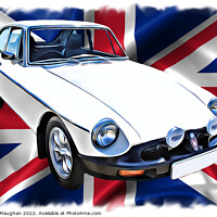 Buy canvas prints of 1973 MG Sports Car (Digital Art) by Kevin Maughan