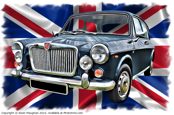 1971 Morris MG 1300 (Digital Art) Picture Board by Kevin Maughan