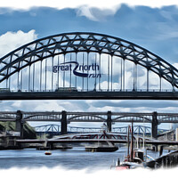 Buy canvas prints of The Tyne Bridge (Digital Art) by Kevin Maughan