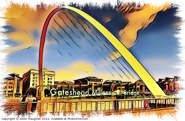 Millennium Bridge (Contemporary Art Look) Picture Board by Kevin Maughan