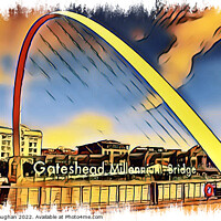 Buy canvas prints of Millennium Bridge (Contemporary Art Look) by Kevin Maughan