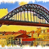 Buy canvas prints of The Tyne Bridge (Contemporary Art Look) by Kevin Maughan