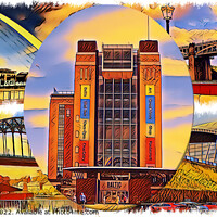 Buy canvas prints of Newcastle And Gateshead (Digital Art Collage) by Kevin Maughan