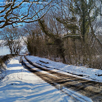 Buy canvas prints of A Snowy Lane Near Morpeth by Kevin Maughan