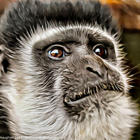 Buy canvas prints of Majestic Colobus Monkey in a Digital Art Masterpie by Kevin Maughan