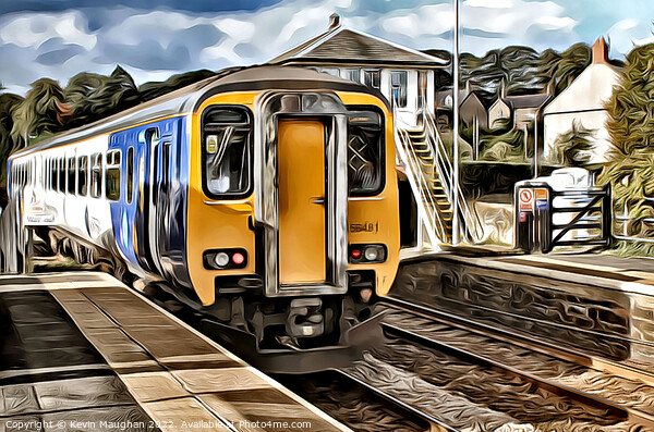 Northern Rail Train (Digital Art 1) Picture Board by Kevin Maughan