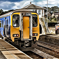 Buy canvas prints of Northern Rail Train (Digital Art 1) by Kevin Maughan