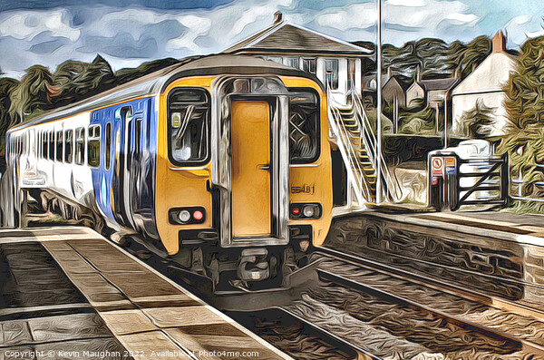 Northern Rail Train (Digital Art 2) Picture Board by Kevin Maughan