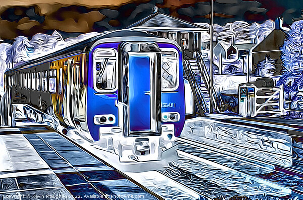 Northern Rail Train (Digital Art 3) Picture Board by Kevin Maughan