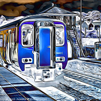 Buy canvas prints of Northern Rail Train (Digital Art 3) by Kevin Maughan