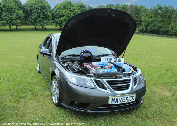 Saab 9-3 Top Gun Maverick 2011 Picture Board by Kevin Maughan