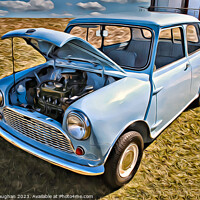 Buy canvas prints of Vintage Austin Mini Car by Kevin Maughan