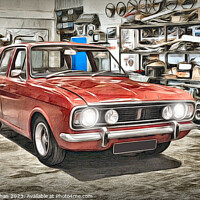 Buy canvas prints of Radiant Red Classic: 1967 Ford Cortina by Kevin Maughan