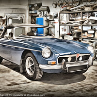 Buy canvas prints of "Timeless Elegance: Embracing the MG B Roadster" by Kevin Maughan