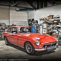 Buy canvas prints of "Timeless Elegance: 1973 MG B GT" by Kevin Maughan