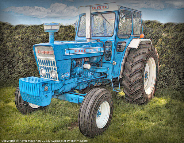 "Rustic Beauty: Ford 7000 Tractor" Picture Board by Kevin Maughan