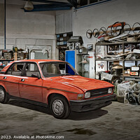 Buy canvas prints of "Timeless Elegance: Red Austin Allegro" by Kevin Maughan