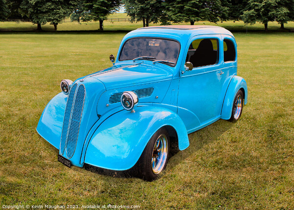 Ford Pop Hot Rod Blue Picture Board by Kevin Maughan