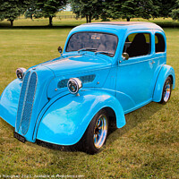 Buy canvas prints of Ford Pop Hot Rod Blue by Kevin Maughan