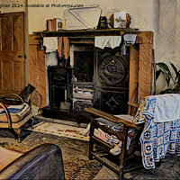Buy canvas prints of 1940s Farmhouse Interior by Kevin Maughan