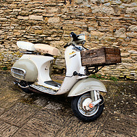 Buy canvas prints of Vespa Douglas Scooter by Kevin Maughan