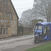 Buy canvas prints of The Cotswold Tuk Tuk At Snowshill by Kevin Maughan