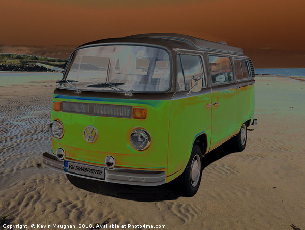 VW Transporter 1979 Solirised Version Picture Board by Kevin Maughan