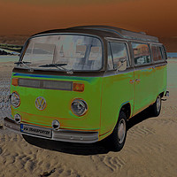 Buy canvas prints of VW Transporter 1979 Solirised Version by Kevin Maughan