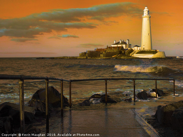 St Marys Lighthouse Whitley Bay Picture Board by Kevin Maughan