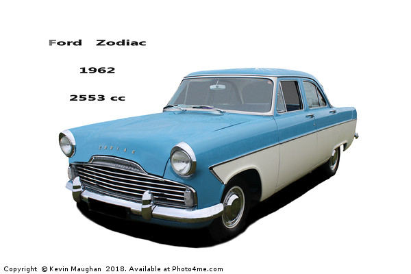 Ford Zodiac 1962 Picture Board by Kevin Maughan