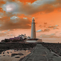 Buy canvas prints of St Marys Lighthouse Whitley Bay North Tyneside by Kevin Maughan