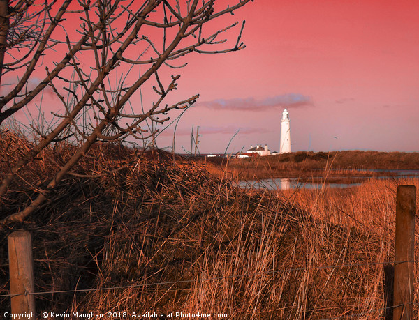 St Marys Lighthouse Picture Board by Kevin Maughan